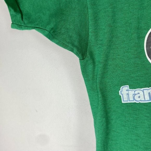 Vintage 1975 Frank Sinatra Graphic T-Shirt Mayo Spruce 30” Bust Sz Small Tee - Picture 4 of 9